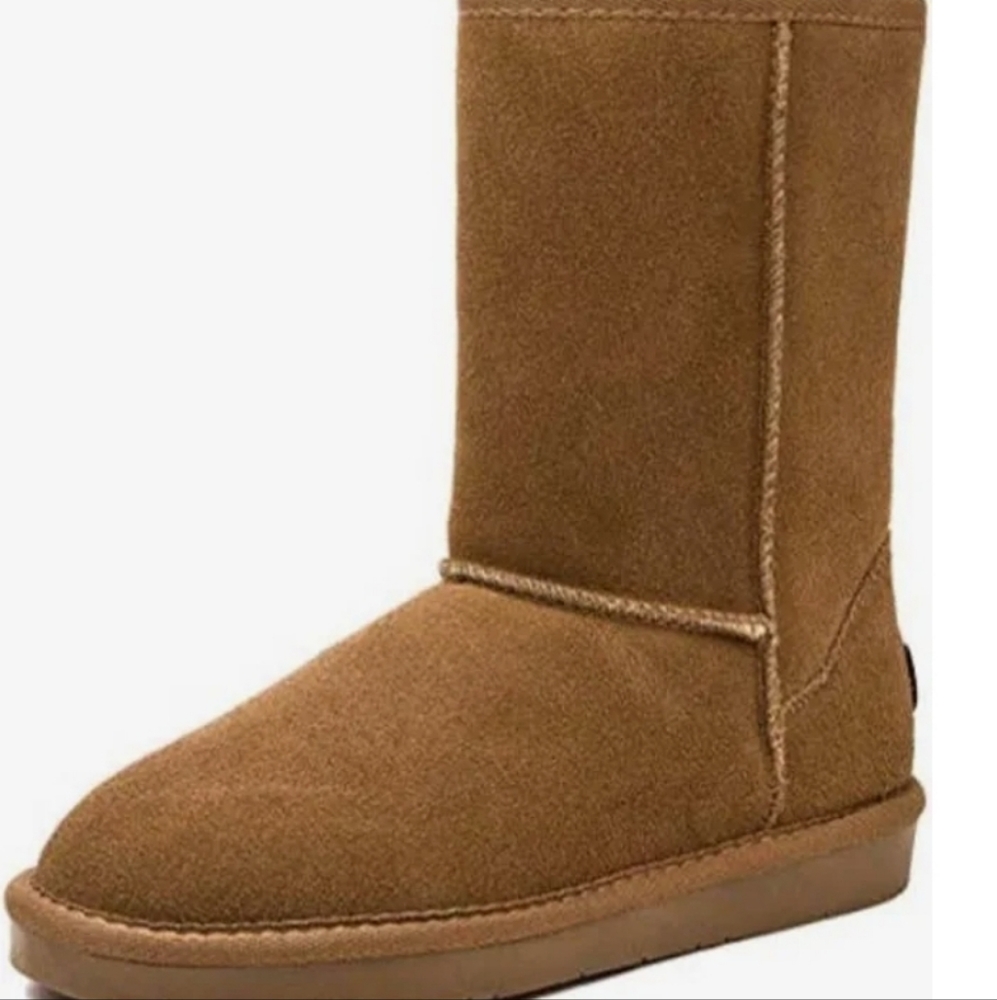 Aomais Suede Sherpa Mid Calf Boots (8)